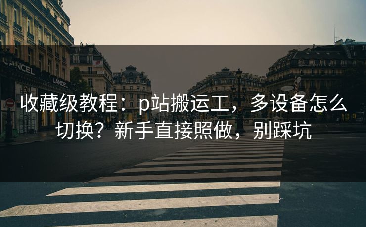 收藏级教程：p站搬运工，多设备怎么切换？新手直接照做，别踩坑